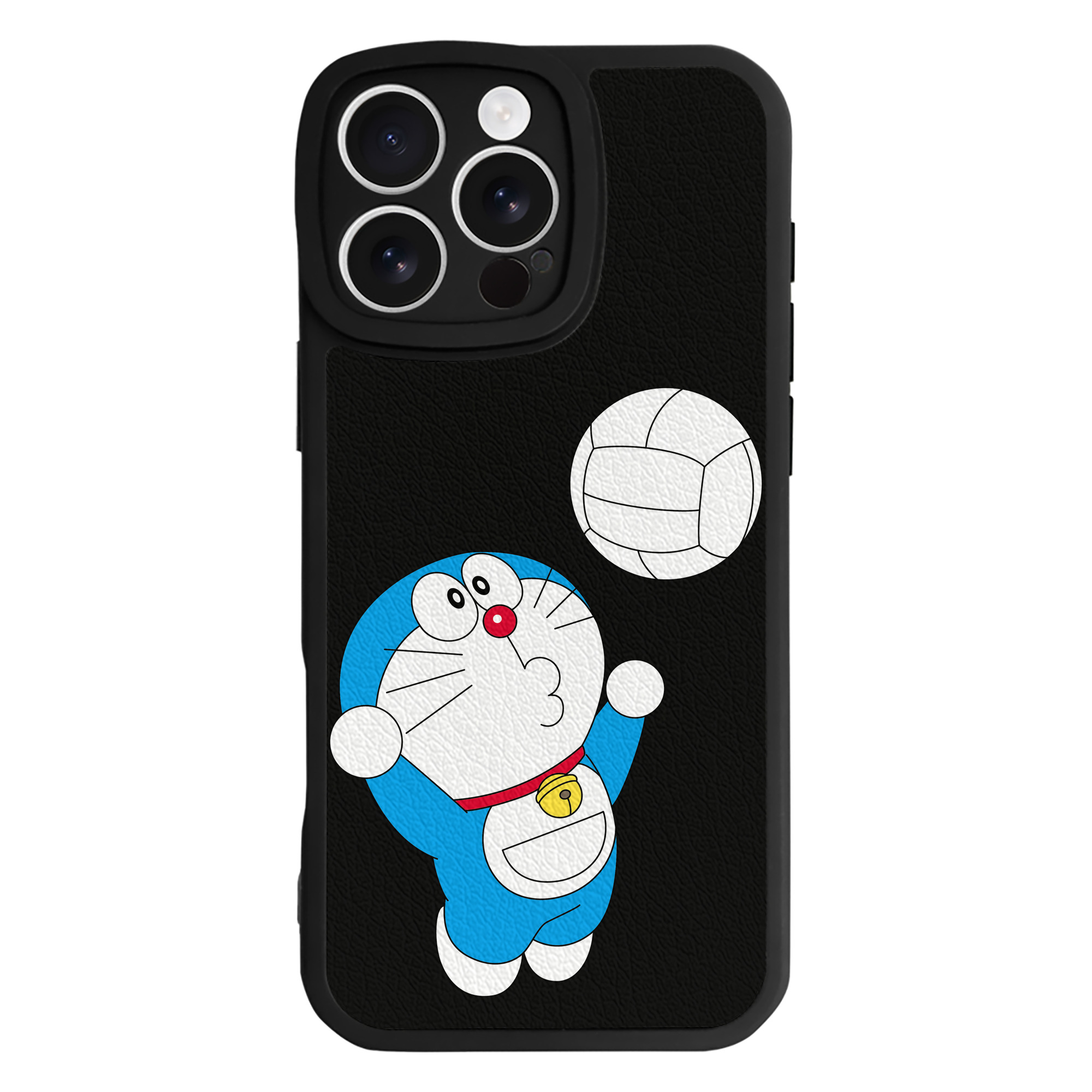 （画像用） ドラえもん Doraemon 【iPhone 16シリーズ対応】シリコンスマホケース（レザー調） 材質：シリコン